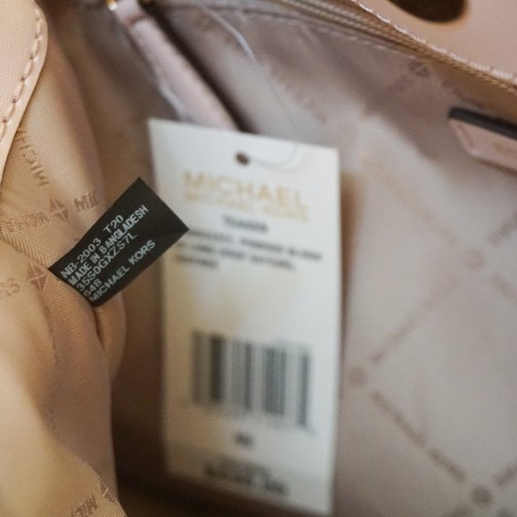 Michael Kors Tote Bag Pink + Wristlet Set Vanilla - Picture 7 of 14